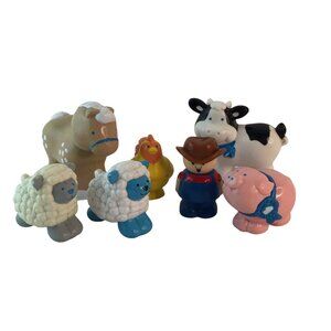 Vintage Shelcore Toys Chunky Farm Animals & Farmer Figures Lot 1990s Pig Sheep H